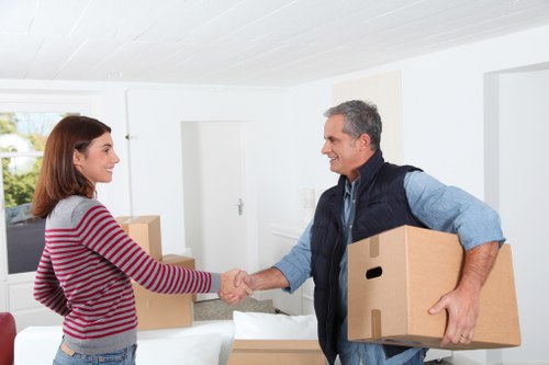 Charity partnership donations and reuse items at storage facility