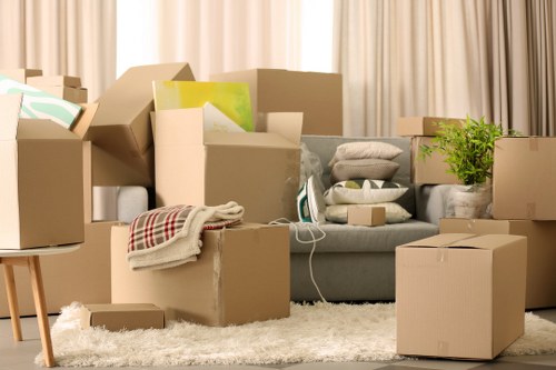 Professional movers carrying furniture in Lewisham