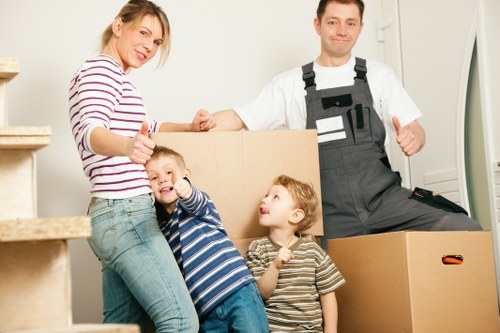 Large furniture items stored safely in Lewisham storage